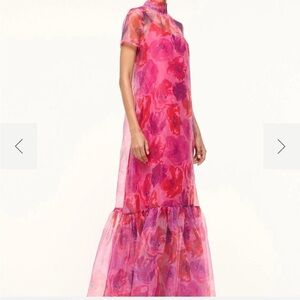STAUD Calluna Pink Floral Maxi Dress